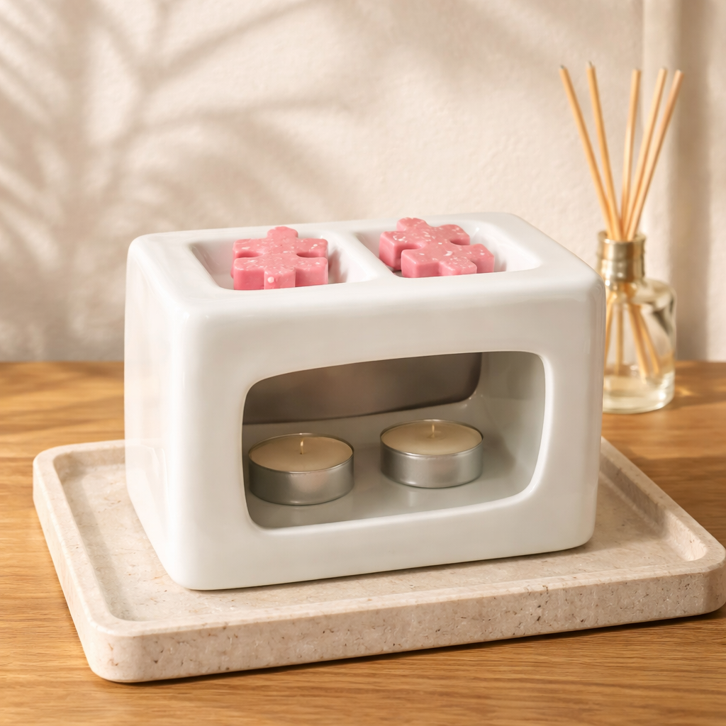 White Porthmeor Wax Burner