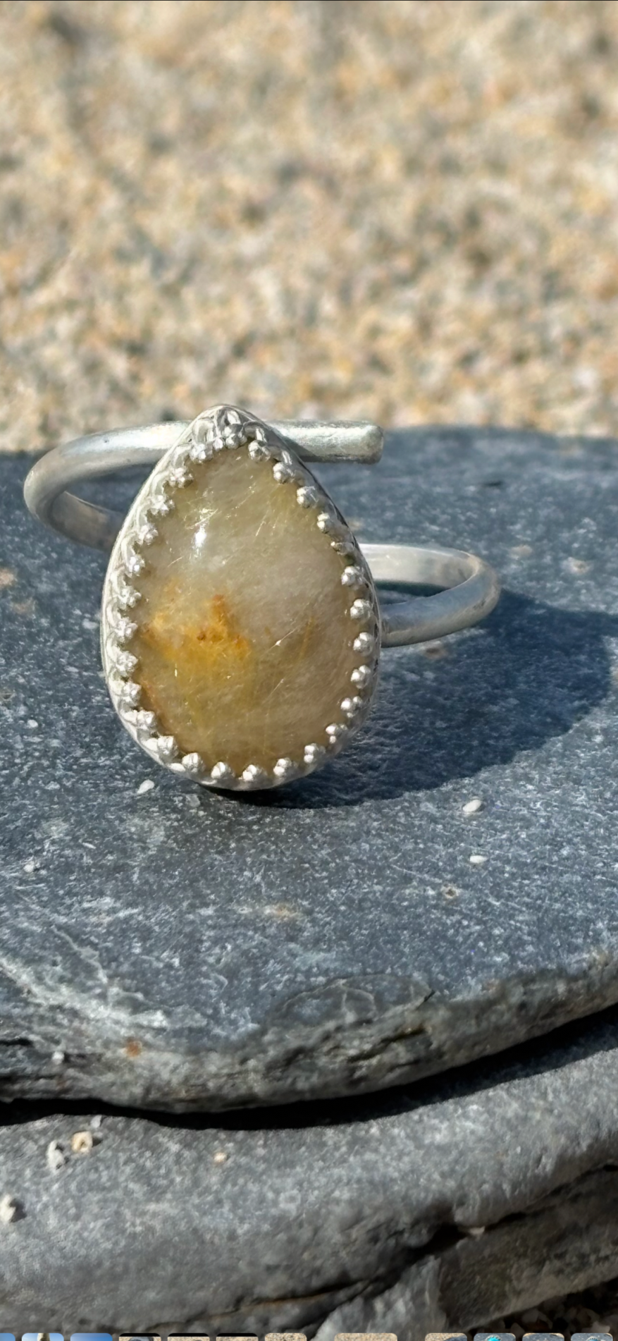 Handcrafted sterling silver ring