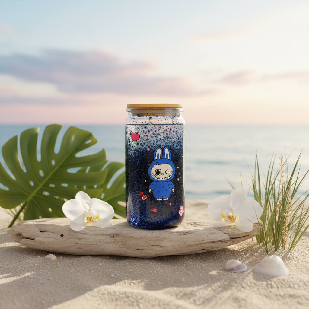 Snow Globe Tumbler Labubu Design