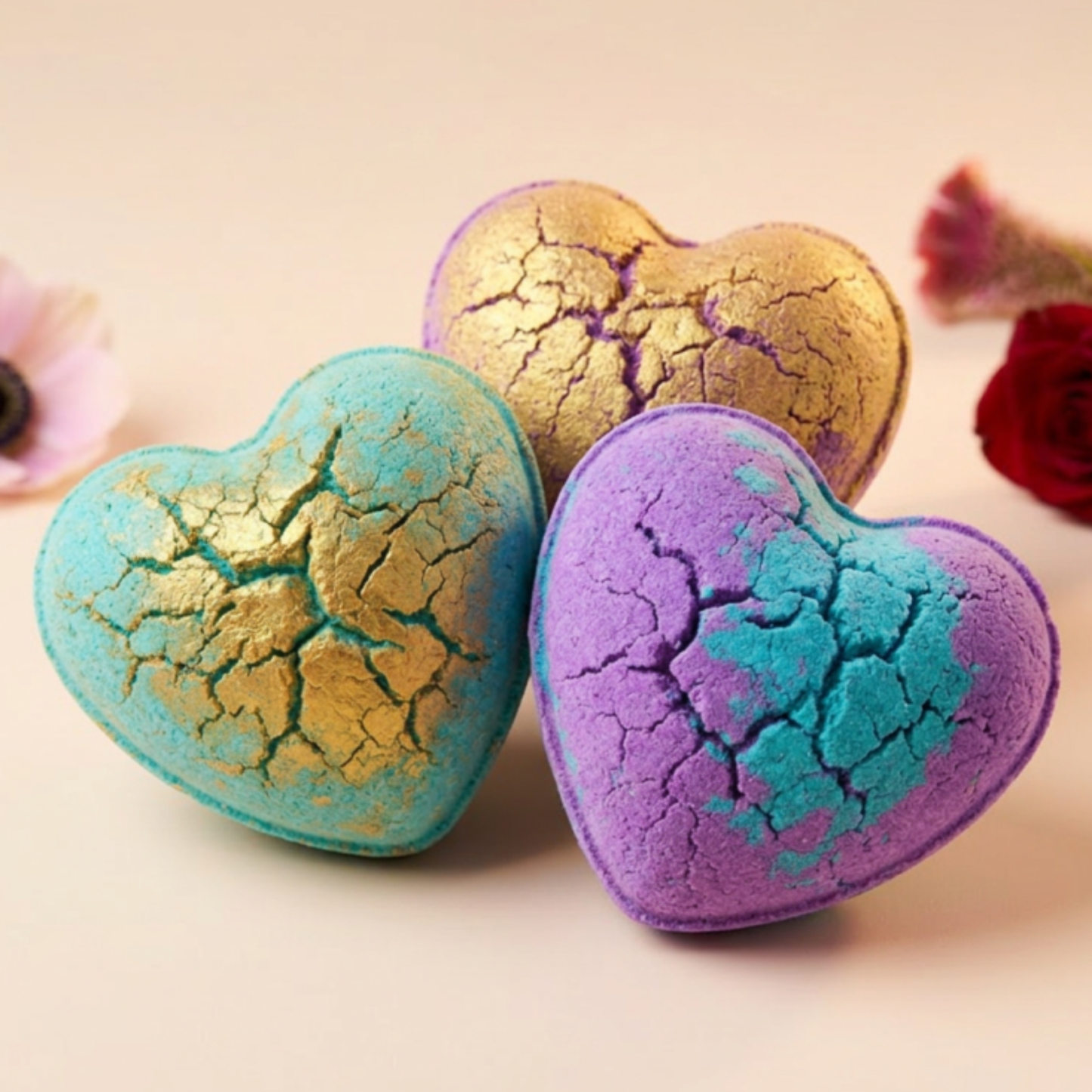 Handcrafted scented bath bombs and bath rocks