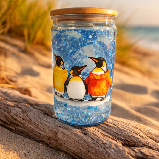 Snow globe tumbler penguins all the way !