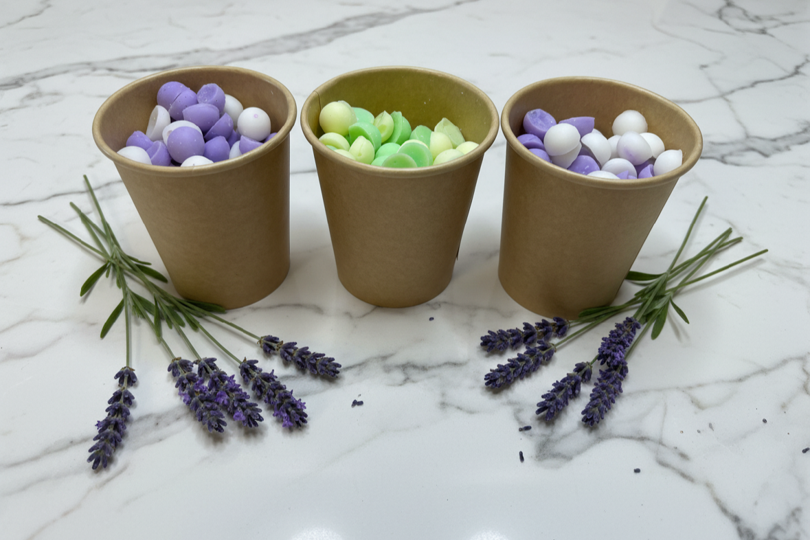 3 mini scoopie wax melt pots