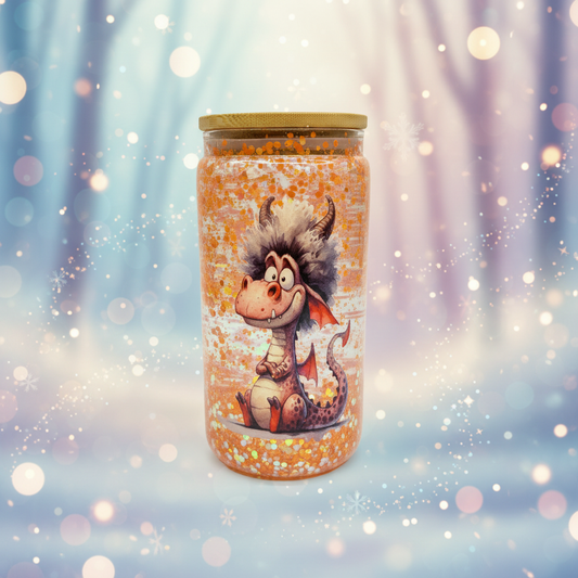 Children's snow globe tumbler with magical background