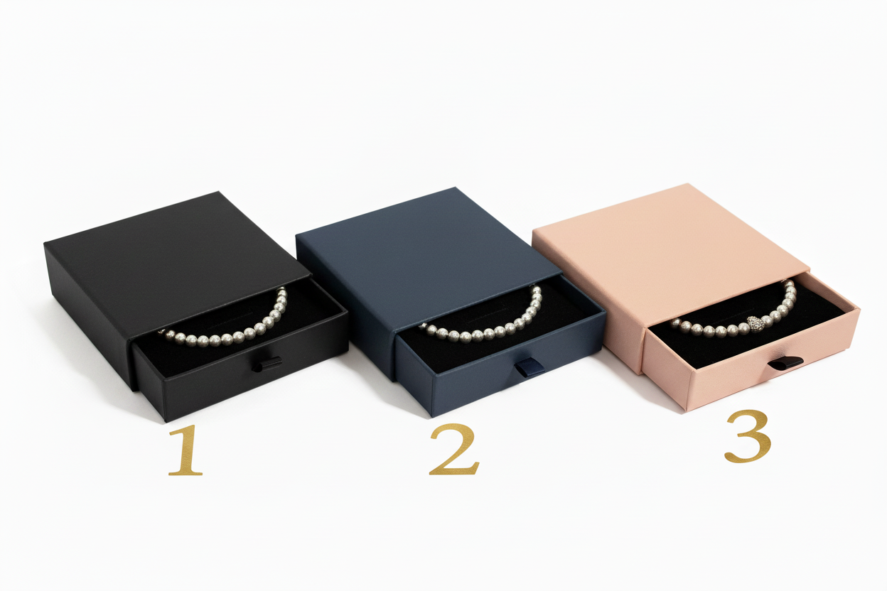 Gift boxes with clean lids and numbers underneath