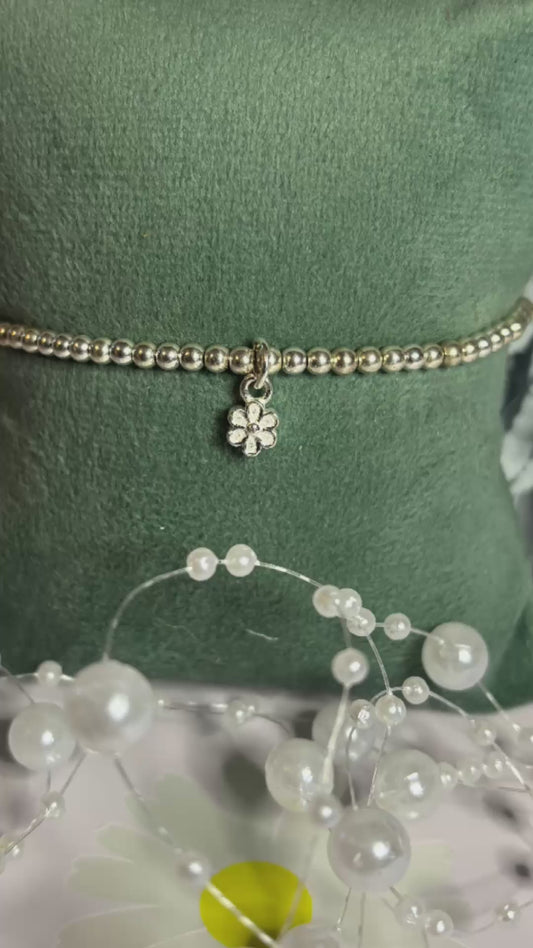 custom design beaded bracelet with chosen charm