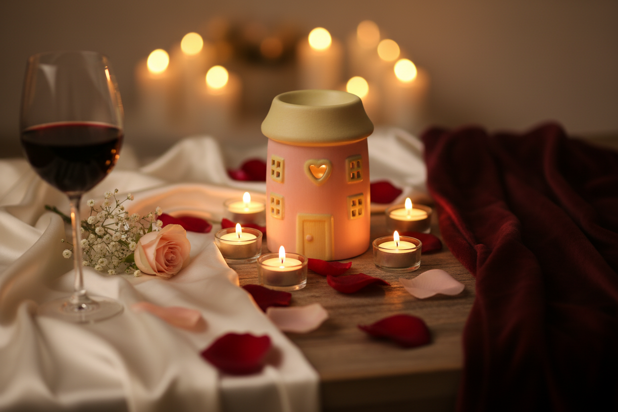Romantic tealight burner setting