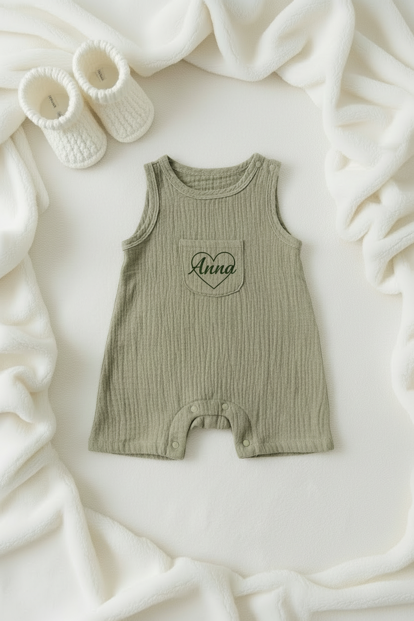 Romper with Blanket Background - No Booties