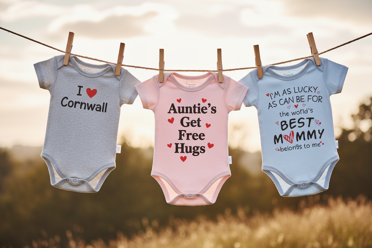 Three Baby Grows on a Washing Line